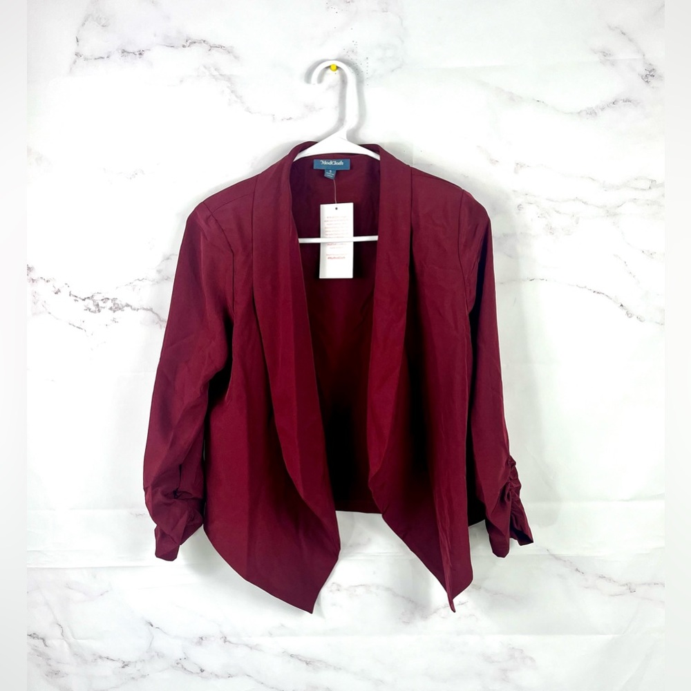NEW WITH TAGS MODCLOTH Marketing Maven Draped Blazer - Picture 3 of 5
